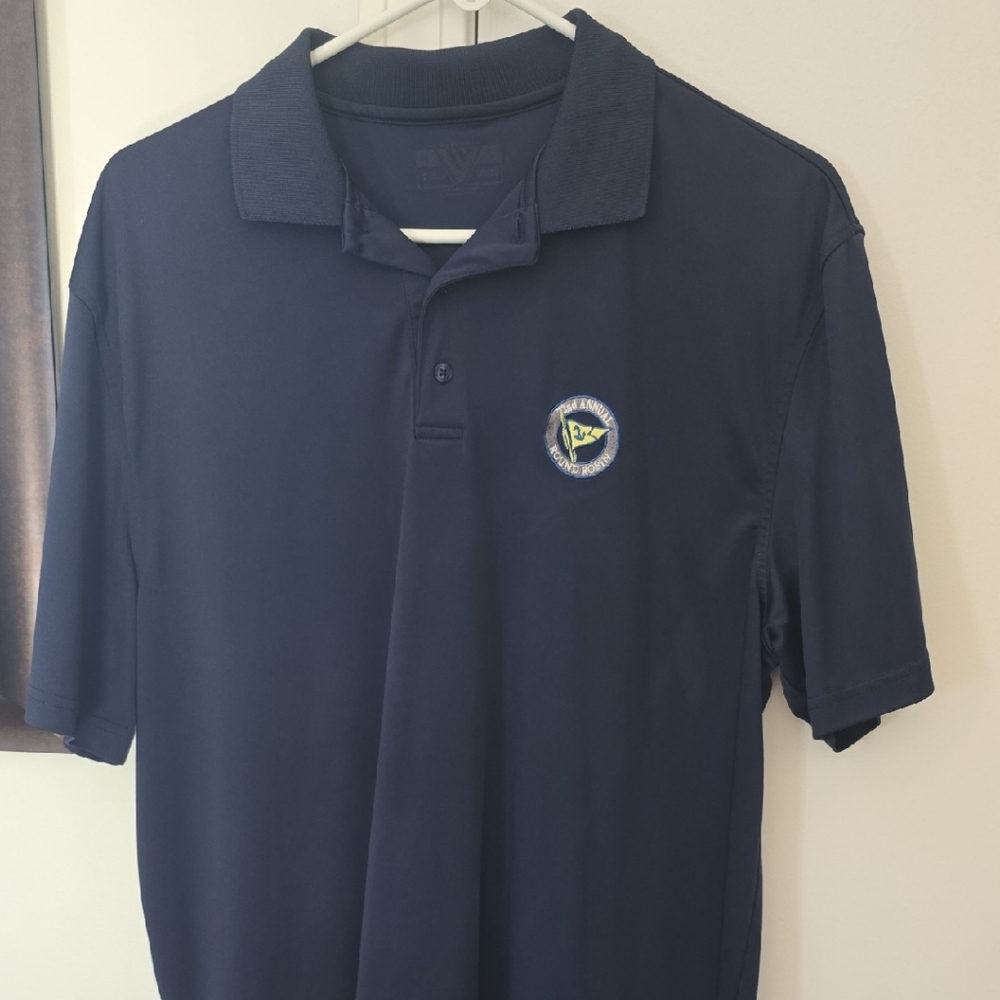 Classic Blue Polo Shirt with Emblem